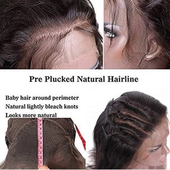 22” Water wave pre plucked glue-less wig *…NEW